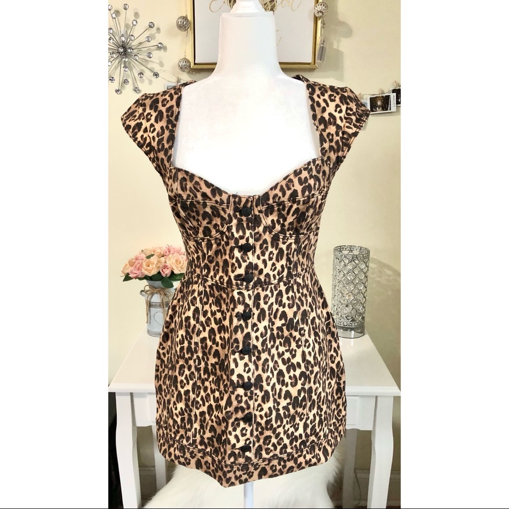 White Fox Leopard Dress